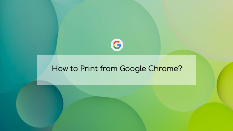 How to print from Google Chrome