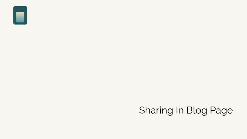 How to Share a Blog Page?